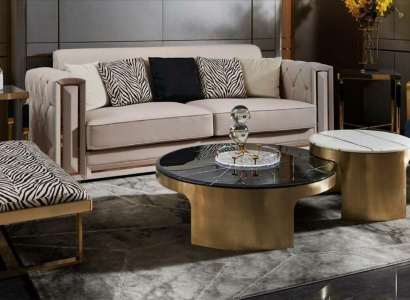 Stool Zebra Living Room Stainless Steel New Modern Design Furniture Luxury